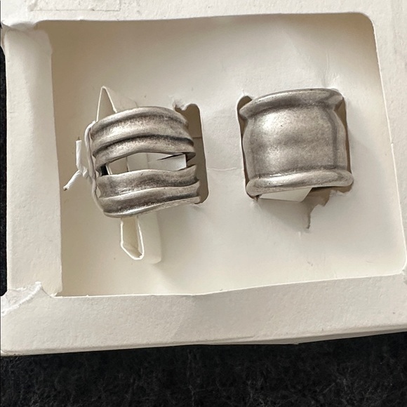 Zara Sterling Silver Plated Hoop Earrings - Picture 3 of 3